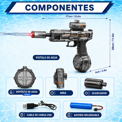 AquaDelta™ | Pistola de Agua Automática Recargable
